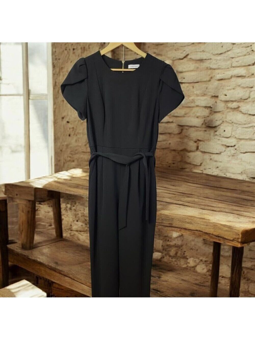 Calvin Klein Belted Cropped Jumpsuit - Like New Condition